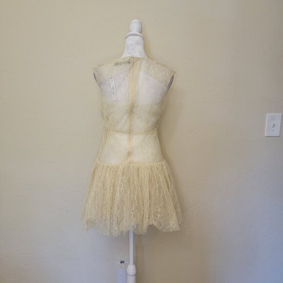 Ark & Co Ivory Lace Drop Waist Dress, Y2K New Old Stock, Size S, $25 - Picture 2 of 7
